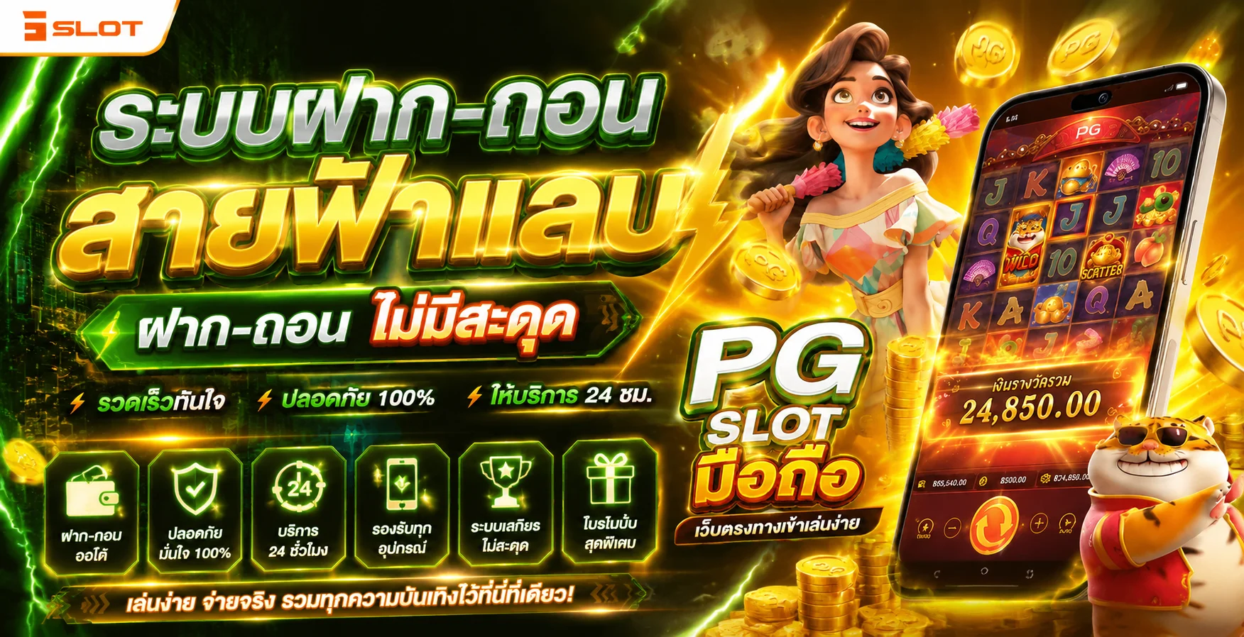 ระบบฝากถอนออโต้ LYNSUPER รวดเร็วภายไม่กี่วินาที